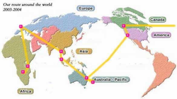 Loading... Our map around the world