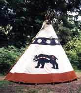 A tipi at HI Saltspring